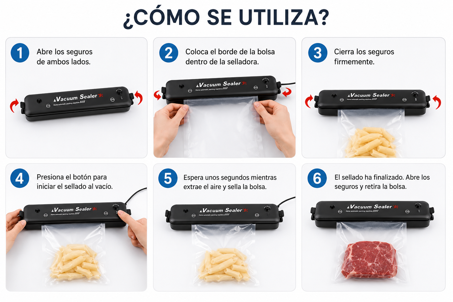 Selladora de Bolsas al Vacío – Conserva tus alimentos frescos por más tiempo