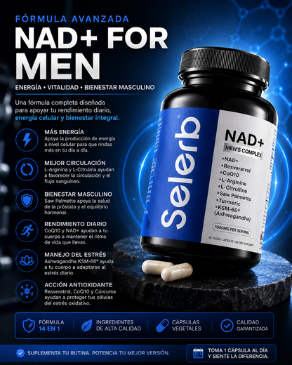 NAD+ FOR MEN – FÓRMULA AVANZADA PARA HOMBRES