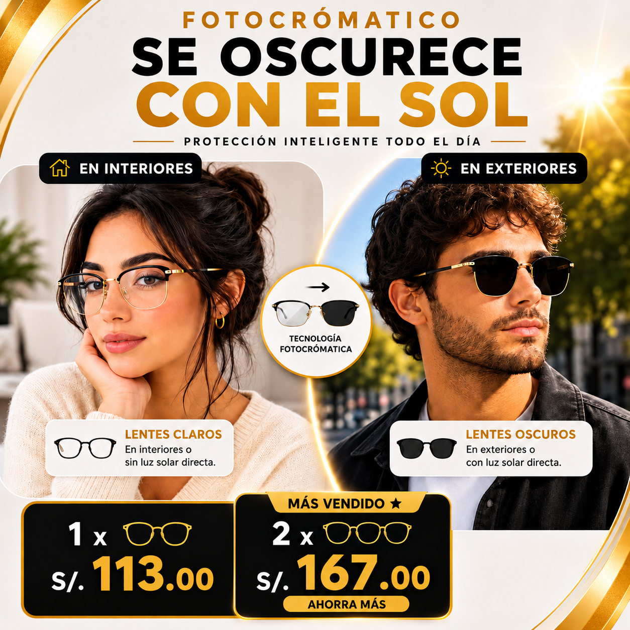 NeuroLens™ - Gafas Fotocromaticas Y con Proteccion Luz Azul